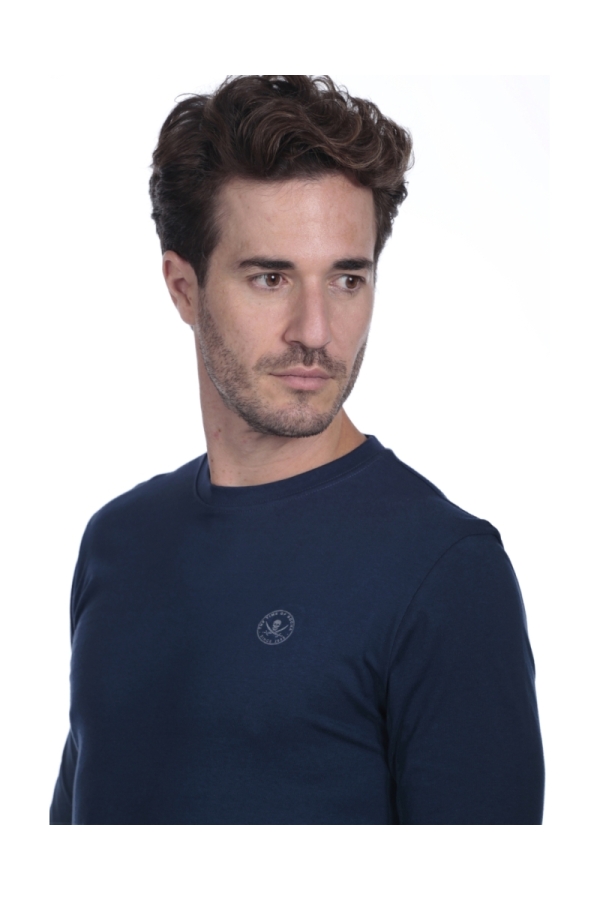 Camiseta Logo Hombre The Time Of Bocha QI1CLOGO Denim