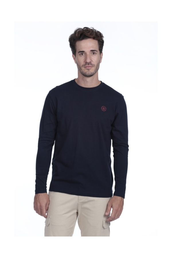 Camiseta Logo Hombre The Time Of Bocha QI1CLOGO Marino