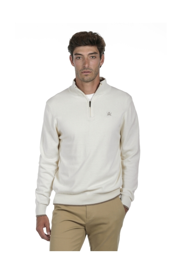 Jersey Media Cremallera Hombre The Time Of Bocha QI1JCREMA Natural