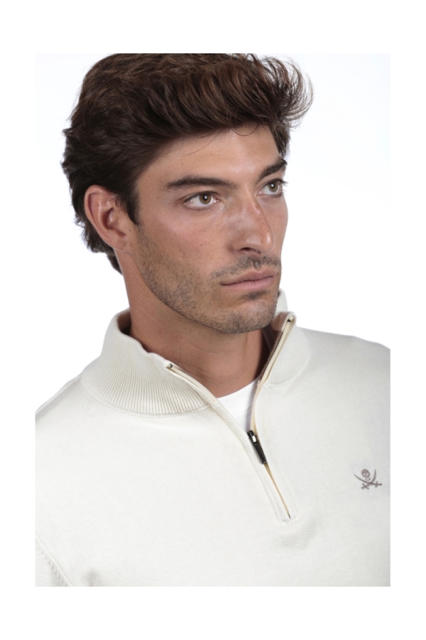 Jersey Media Cremallera Hombre The Time Of Bocha QI1JCREMA Natural