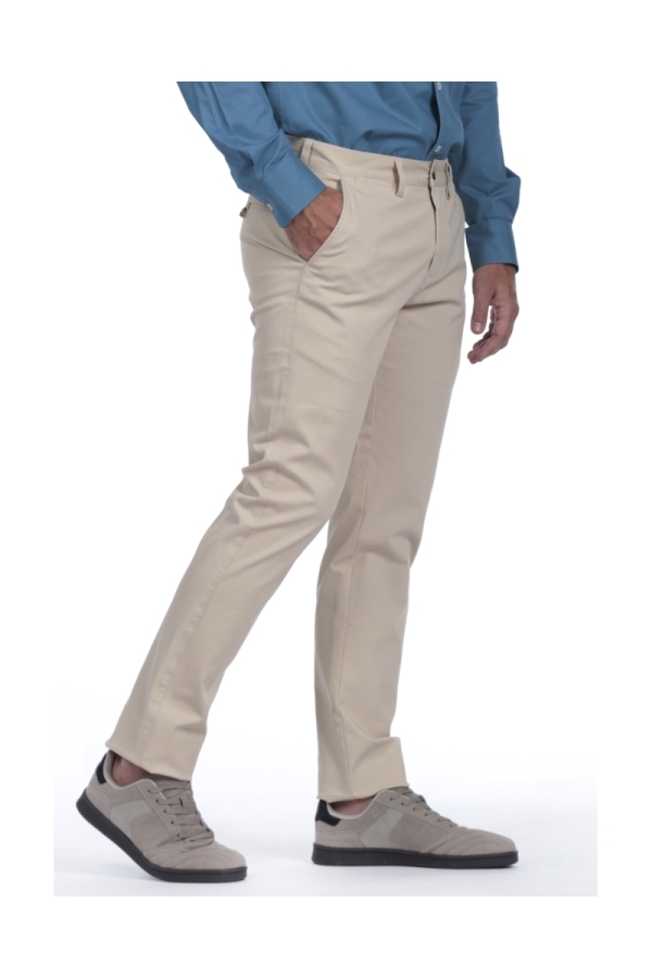 Pantalon Chino Hombre The Time Of Bocha QI1PCHINO Beige