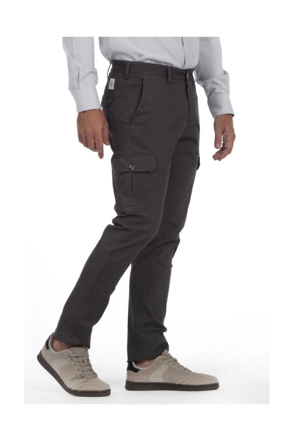 Pantalon Cargo Hombre The Time Of Bocha QI1PCARGO Gris.Mar