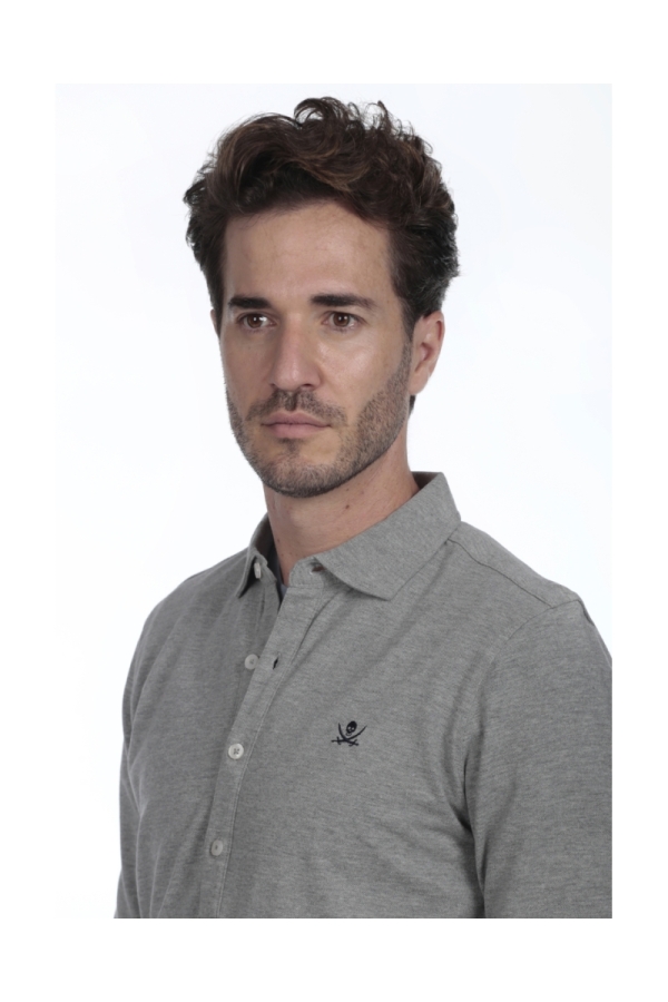 Polo Camisero Hombre The Time Of Bocha QI1PCAMI Gris