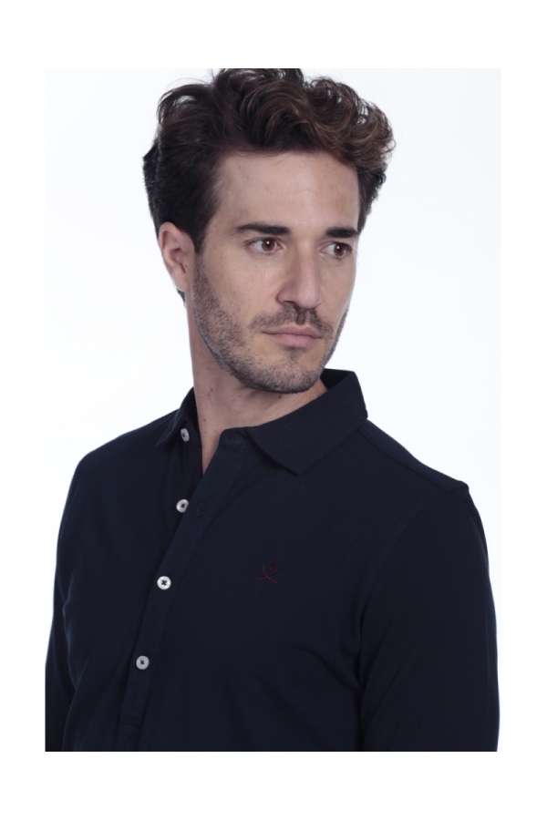 Polo Camisero Hombre The Time Of Bocha QI1PCAMI Marino