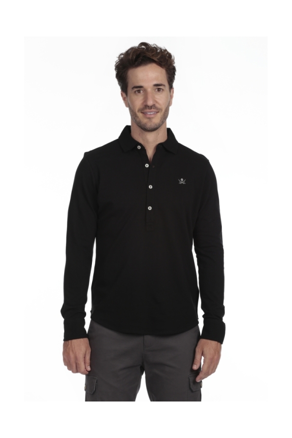 Polo Camisero Hombre The Time Of Bocha QI1PCAMI Negro