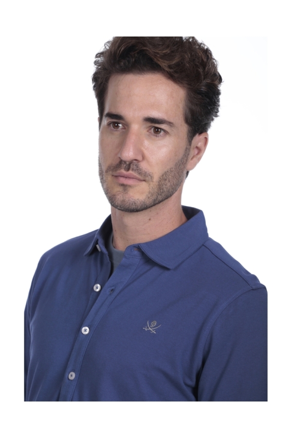 Polo Camisero Hombre The Time Of Bocha QI1PCAMI Denim