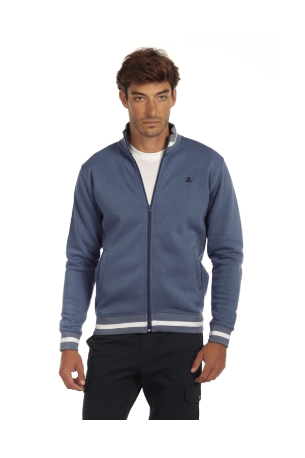 Sudadera Cremallera Hombre The Time Of Bocha QI1S01 Azul