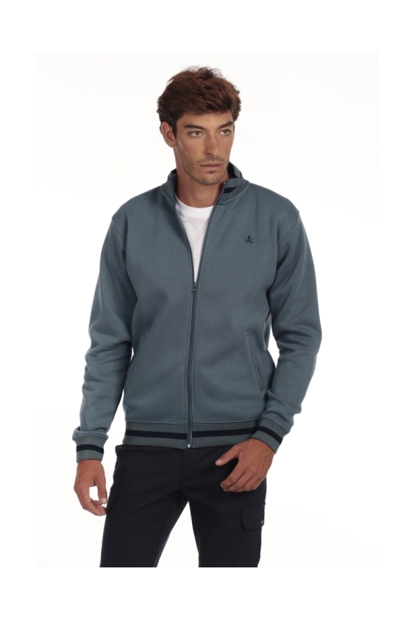 Sudadera Cremallera Hombre The Time Of Bocha QI1S01 Azul.Sur