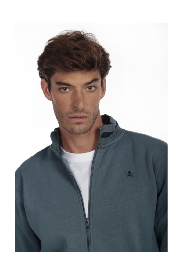 Sudadera Cremallera Hombre The Time Of Bocha QI1S01 Azul.Sur