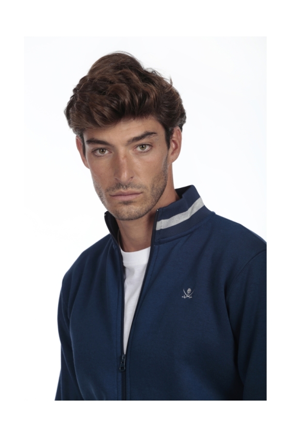 Sudadera Cremallera Hombre The Time Of Bocha QI1S01 Denim