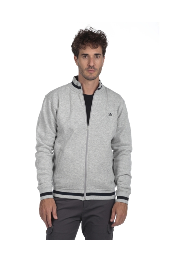 Sudadera Cremallera Hombre The Time Of Bocha QI1S01 Gris