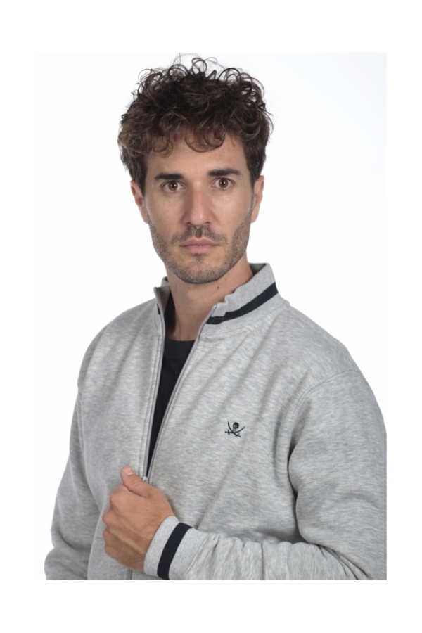 Sudadera Cremallera Hombre The Time Of Bocha QI1S01 Gris