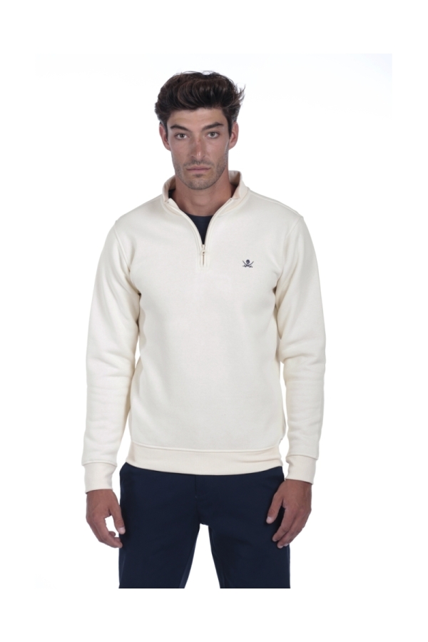 Sudadera Media Cremallera Hombre The Time Of Bocha QI1S02 Beige