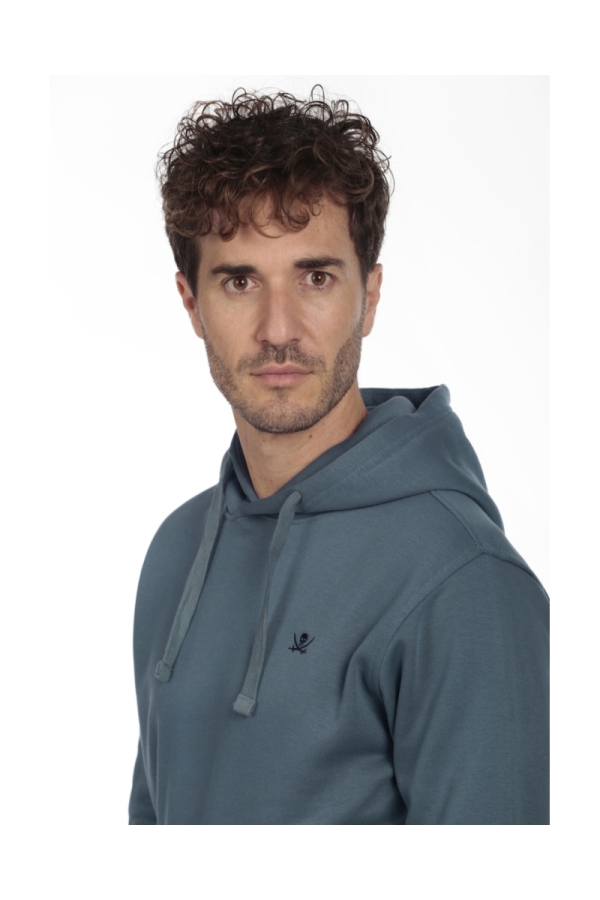 Sudadera Canguro Hombre The Time Of Bocha QI1SCANGU Azul.Sur