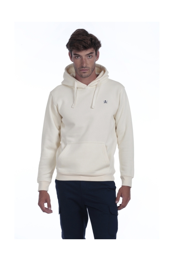 Sudadera Canguro Hombre The Time Of Bocha QI1SCANGU Beige