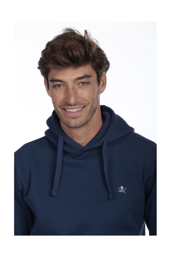 Sudadera Canguro Hombre The Time Of Bocha QI1SCANGU Denim