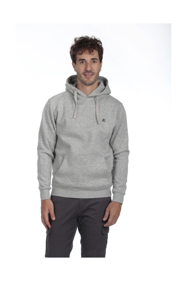 Sudadera Canguro Hombre The Time Of Bocha QI1SCANGU Gris