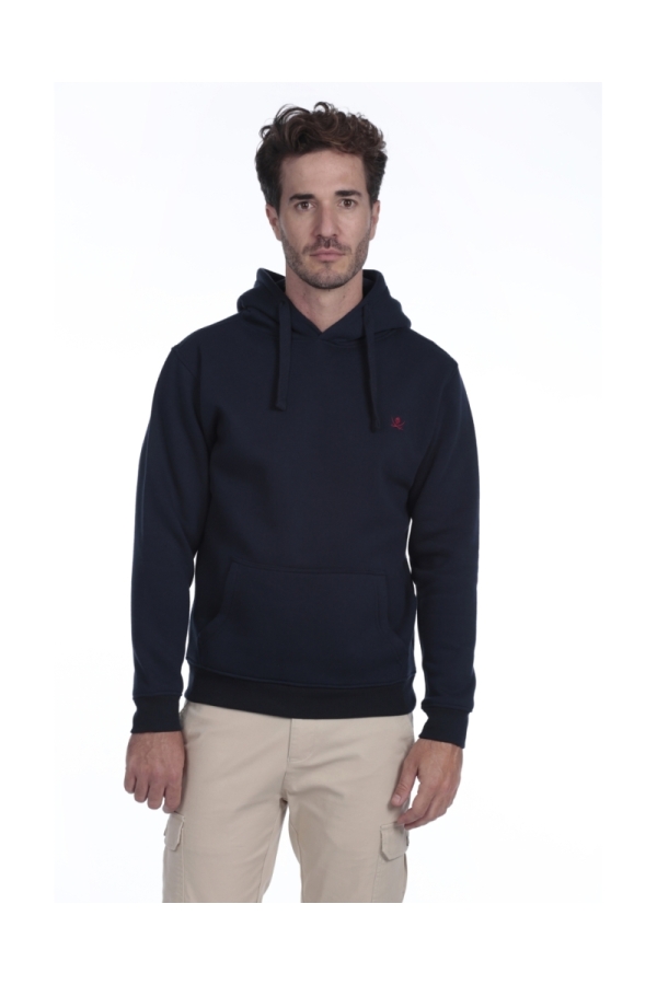 Sudadera Canguro Hombre The Time Of Bocha QI1SCANGU Marino