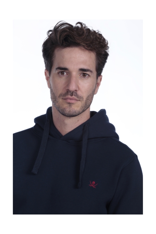 Sudadera Canguro Hombre The Time Of Bocha QI1SCANGU Marino