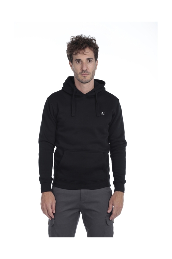 Sudadera Canguro Hombre The Time Of Bocha QI1SCANGU Negro