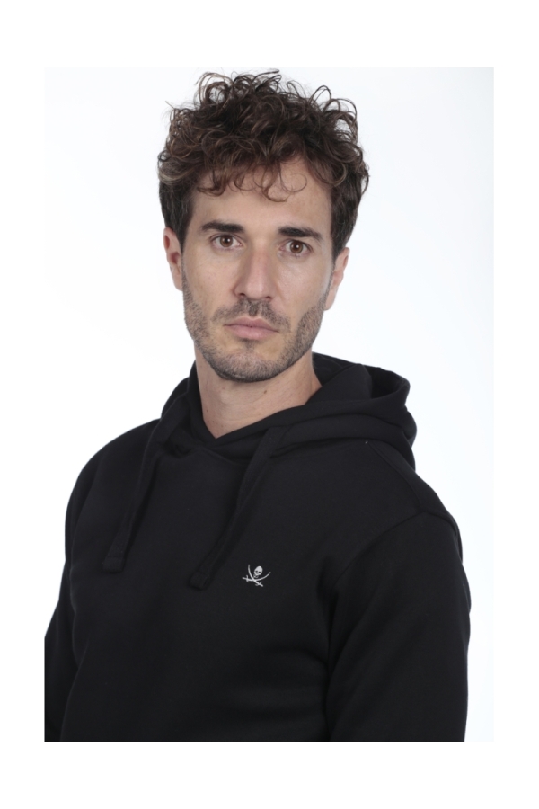 Sudadera Canguro Hombre The Time Of Bocha QI1SCANGU Negro