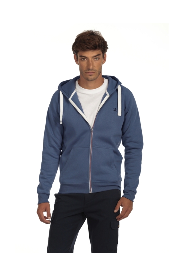 Sudadera Cremallera Capucha Hombre The Time Of Bocha QI1SZIP Azul