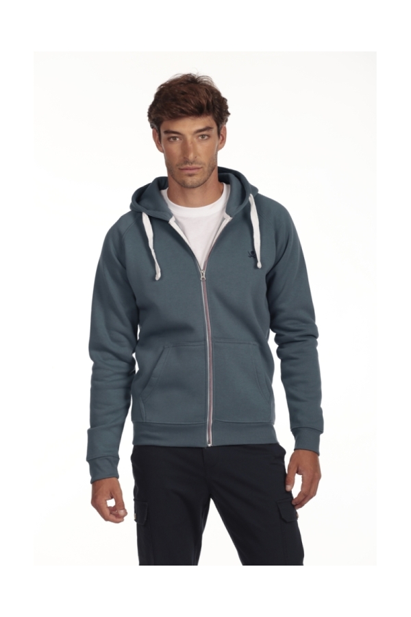 Sudadera Cremallera Capucha Hombre The Time Of Bocha QI1SZIP Azul.Sur