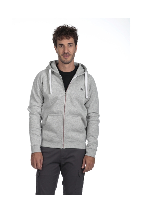 Sudadera Cremallera Capucha Hombre The Time Of Bocha QI1SZIP Gris