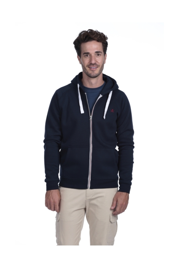 Sudadera Cremallera Capucha Hombre The Time Of Bocha QI1SZIP Marino