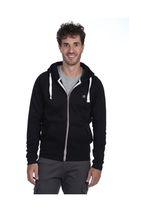Sudadera Cremallera Capucha Hombre The Time Of Bocha QI1SZIP Negro