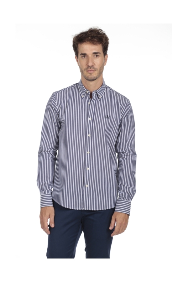 Camisa Algodón Hombre The Time Of Bocha QI1COT Azul
