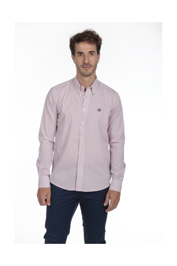 Camisa Algodón Hombre The Time Of Bocha QI1COT Coral