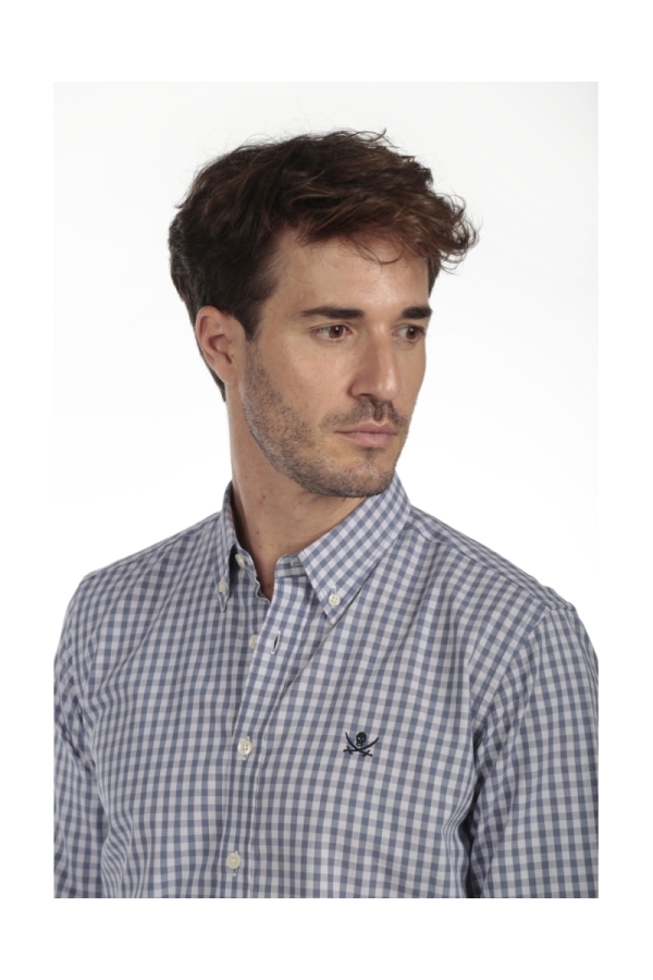 Camisa Algodón Hombre The Time Of Bocha QI1COT Azul