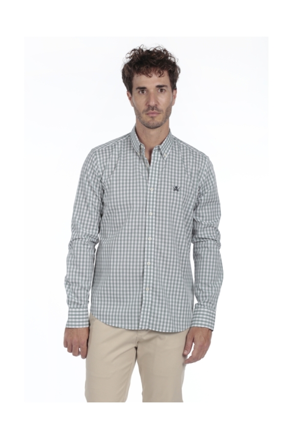Camisa Algodón Hombre The Time Of Bocha QI1COT Verde Claro