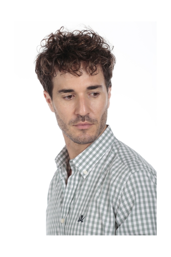 Camisa Algodón Hombre The Time Of Bocha QI1COT Verde Claro