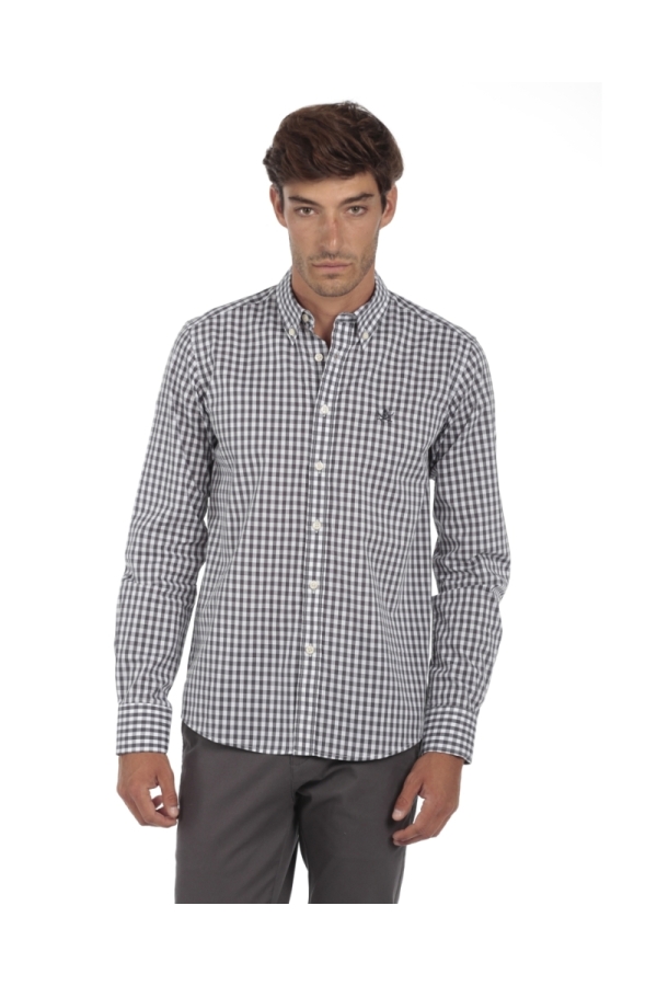 Camisa Algodón Hombre The Time Of Bocha QI1COT Gris