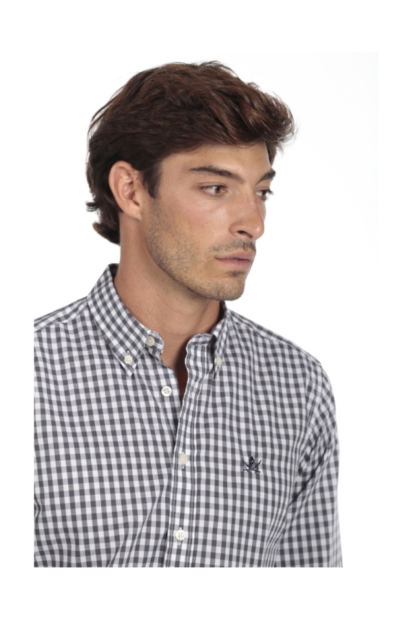Camisa Algodón Hombre The Time Of Bocha QI1COT Gris