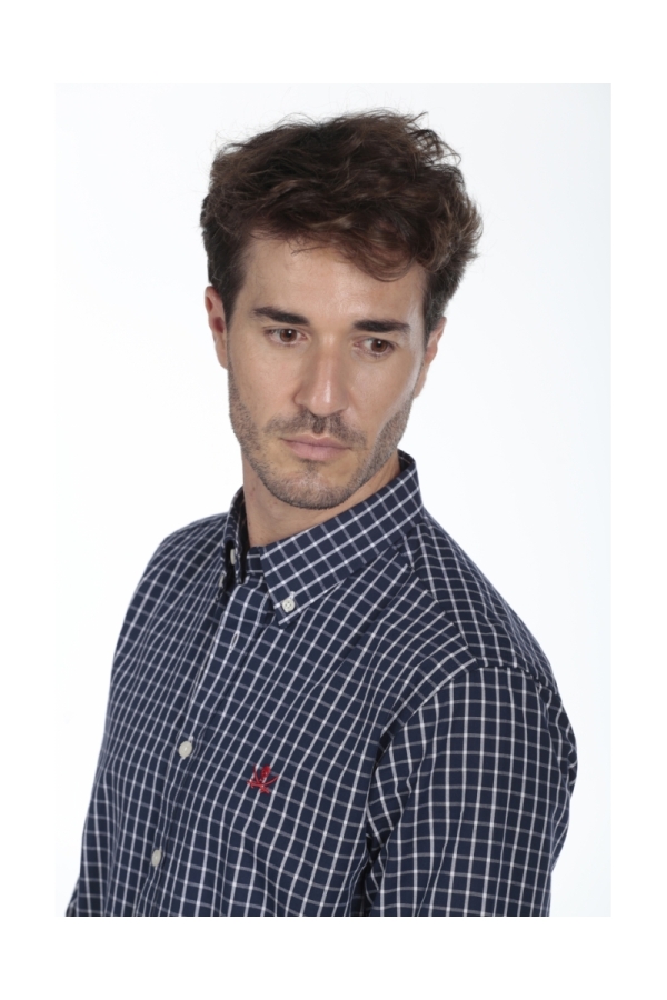 Camisa Algodón Hombre The Time Of Bocha QI1COT Marino