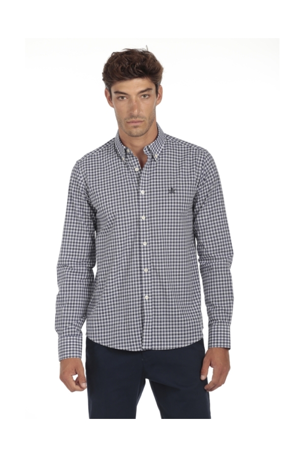 Camisa Algodón Hombre The Time Of Bocha QI1COT Azul