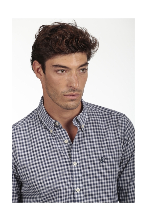 Camisa Algodón Hombre The Time Of Bocha QI1COT Azul