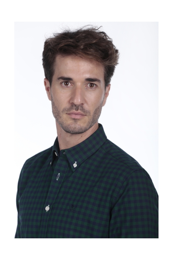 Camisa Algodón Hombre The Time Of Bocha QI1COT Marino-Verde