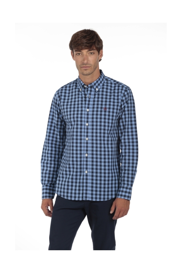 Camisa Algodón Hombre The Time Of Bocha QI1COT Azul
