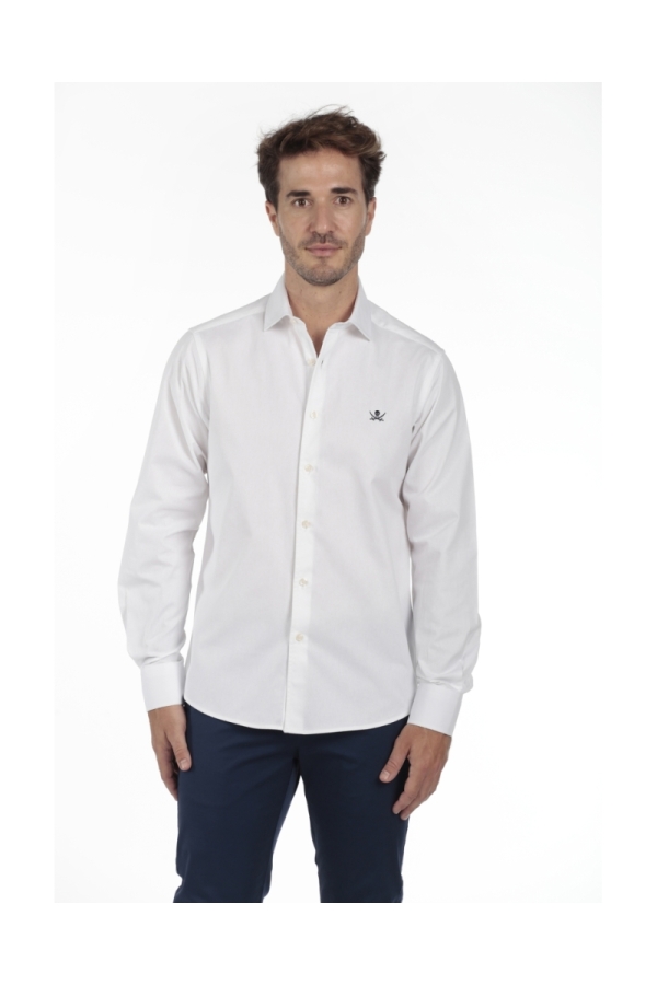 Camisa Gabardina Hombre The Time Of Bocha QI1GAB Blanco