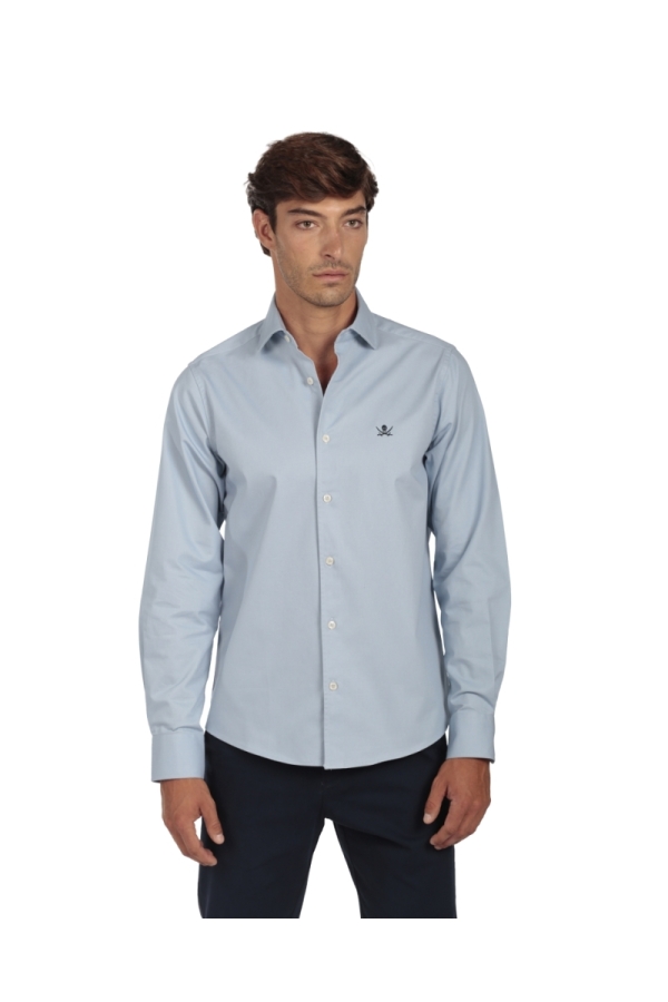 Camisa Gabardina Hombre The Time Of Bocha QI1GAB Celeste