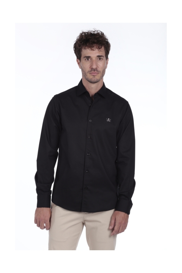 Camisa Gabardina Hombre The Time Of Bocha QI1GAB Negro