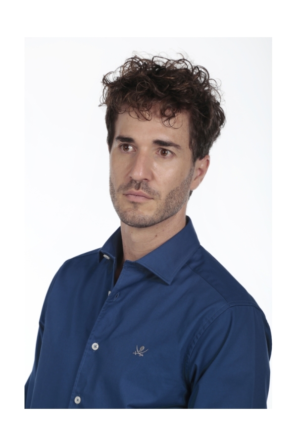 Camisa Gabardina Hombre The Time Of Bocha QI1GAB Denim