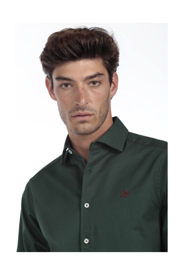Camisa Gabardina Hombre The Time Of Bocha QI1GAB Verde