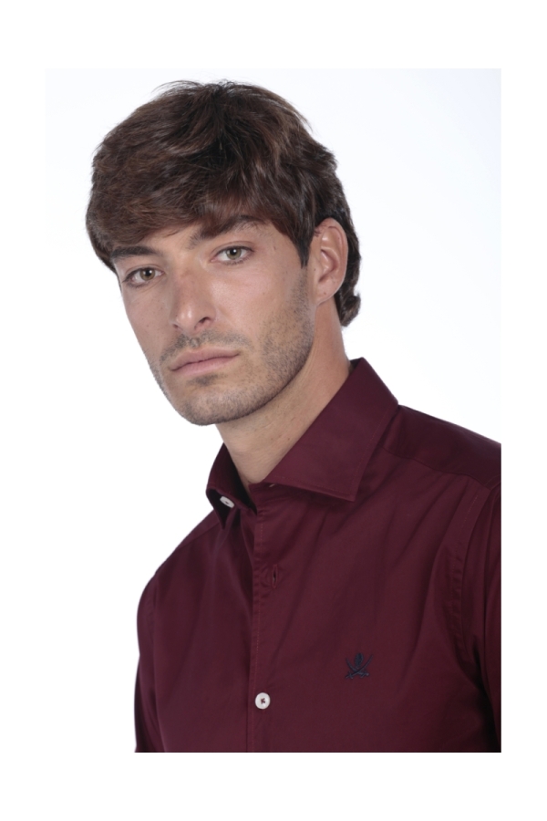 Camisa Gabardina Hombre The Time Of Bocha QI1GAB Burdeos