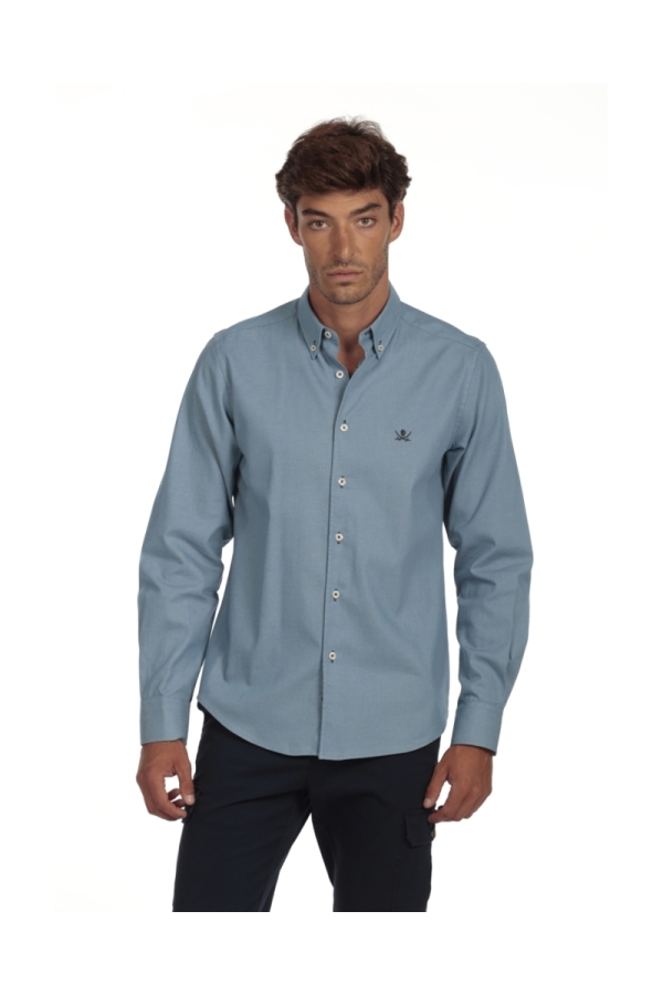 Camisa Jeans Hombre The Time Of Bocha QI1JEANS Azul Claro