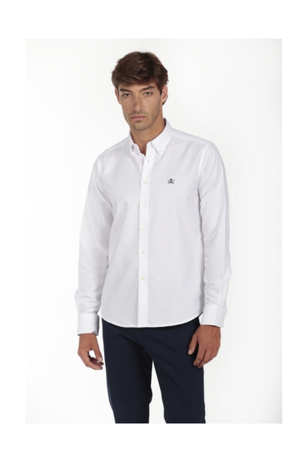 Camisa Oxford Hombre The Time Of Bocha QI1OXF Blanco